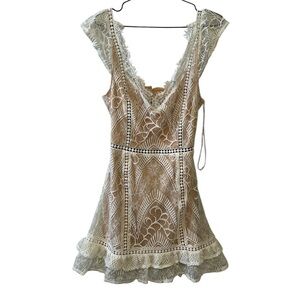 Chelsea28 White Lace Mini Dress